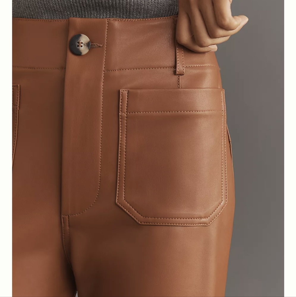 Anthropologie Maeve The Colette Faux leather pants Size 30 - Picture 7 of 9